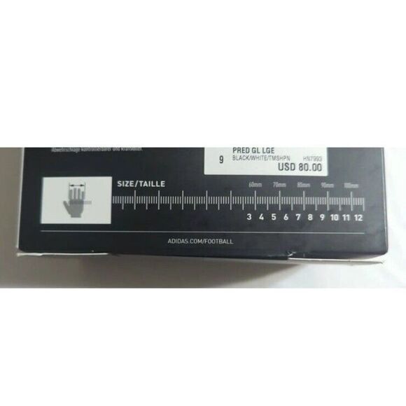 Adidas HN7993 Size 9 Predator GL Soccer Goalie Goalkeeper Gloves Negative Cut - Picture 6 of 11